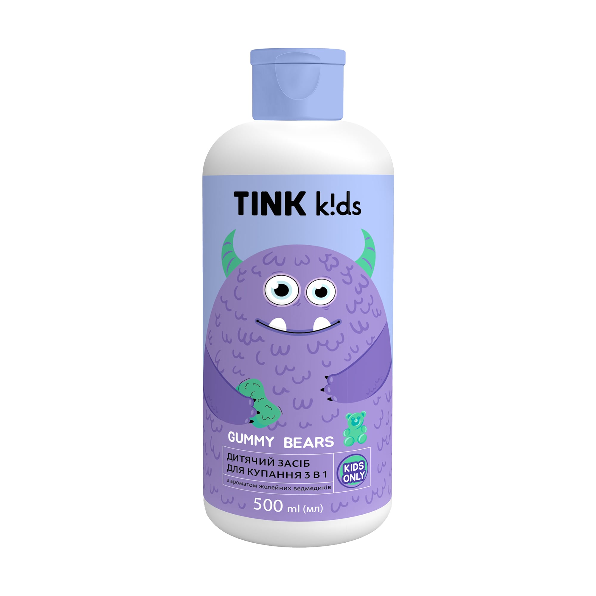 Уцінка! Дитячий засіб для купання 3 в 1 Tink Kids Gummy Bears, 500 мл